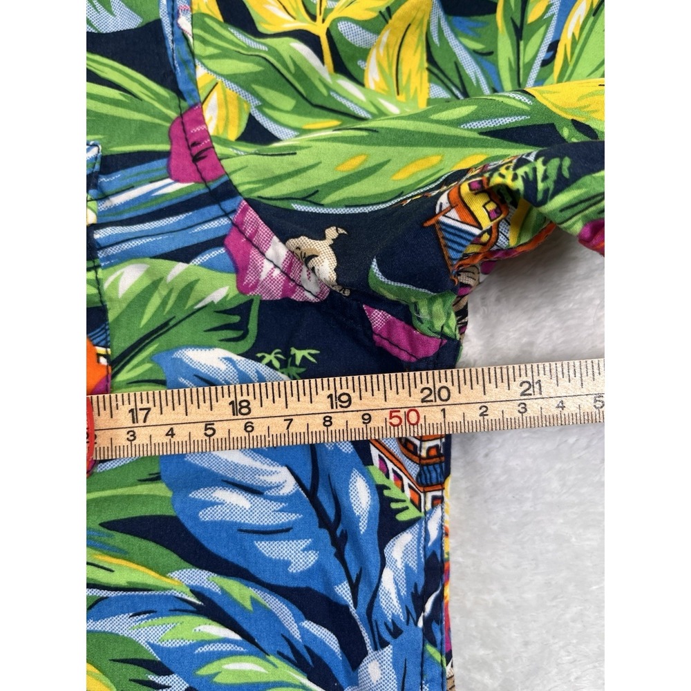 Broken Threads Hawaiian Shirt Mens Medium Dragon Floral Tropical Button Up - Picture 4 of 9
